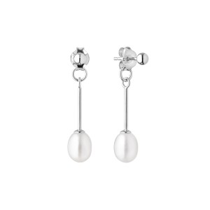 Cercei argint lungi cu perle naturale albe DiAmanti MS20493E-W-G (Argint 925‰ 0,89 g.)